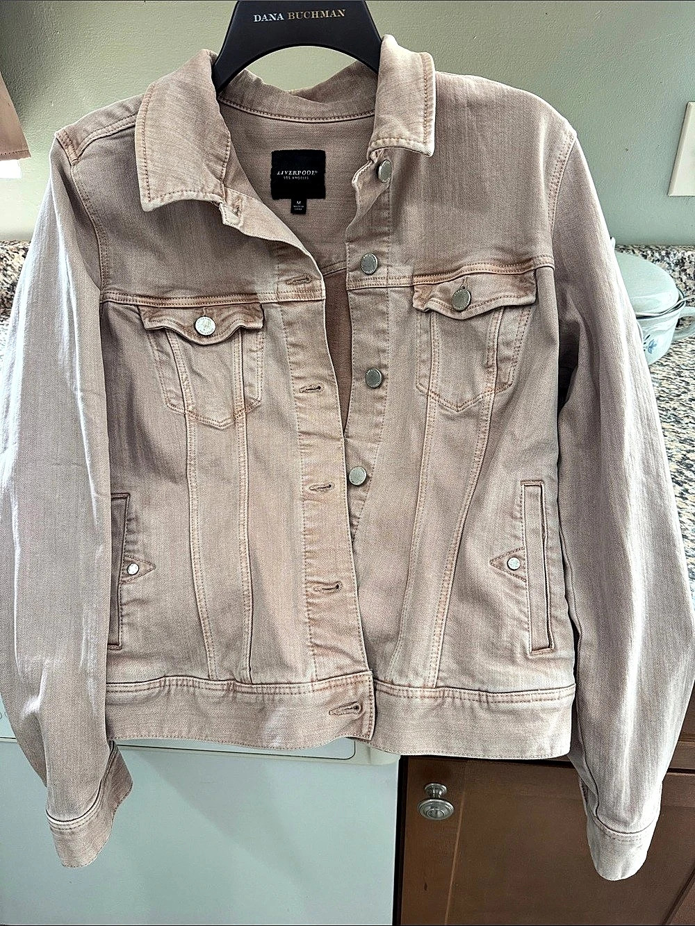 Liverpool Pink Denim Jacket Size Medium
